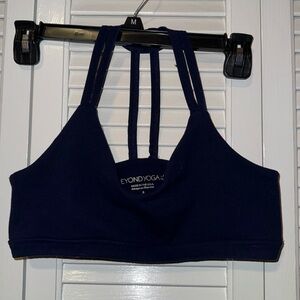 Navy Beyond Yoga Racer Back Sports Bra